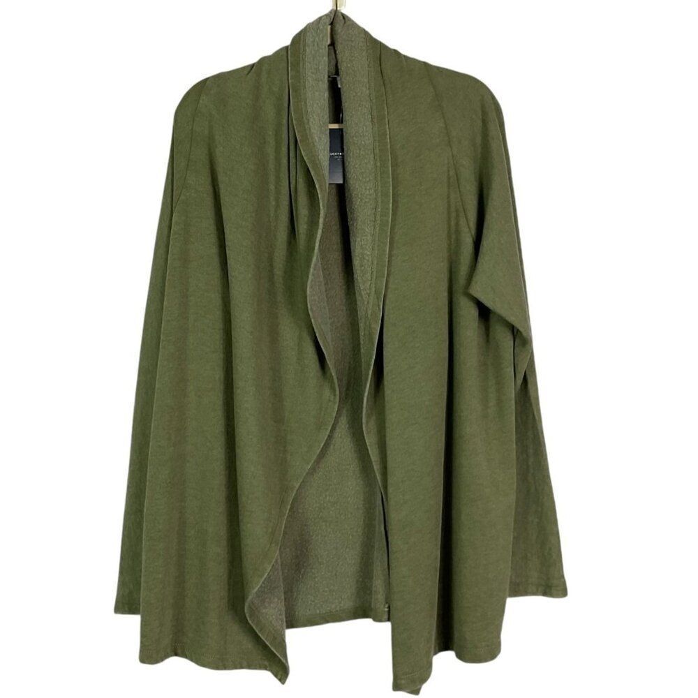 Lucky Brand Women's Open Front Cardigan Green, Large, NWT